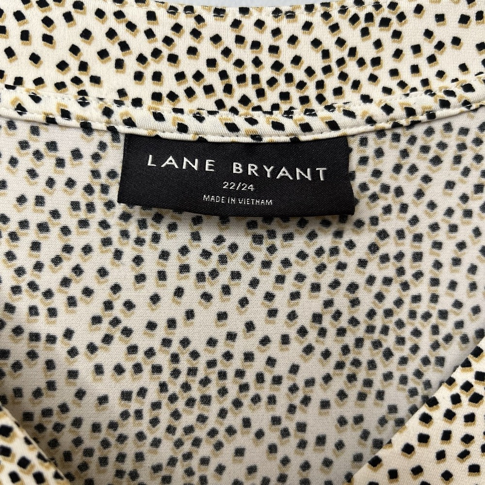 Lane Bryant Confetti Tunic Top Blouse Stretch Peasant Travel V Neck Size 22 24 - Picture 6 of 7